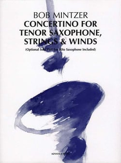 Concertino for tenor saxophone, strings & winds -partition+parties separees
