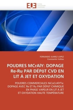 Poudres mcraly: dopage re-ru par depot cvd en lit a jet et oxydation