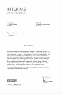 La panacée #1 - intérims-art contre emploi