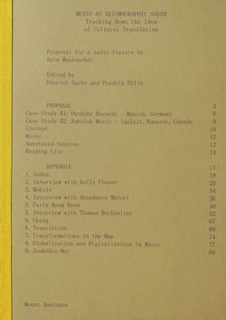 Music as seismographic sound - tracking down the idea of cultural translation