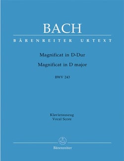 Jean sebastien bach : magnificat in d bwv 243 - magnificat en re majeur - chant & reduction piano