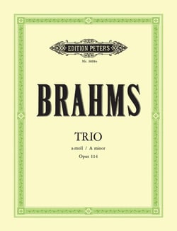 Johannes brahms : trio a op.114 - ensemble de chambre clarinette, violoncelle et piano - + cd