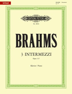Johannes brahms : 3 intermezzi op.117 - piano