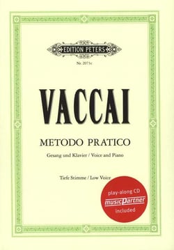 Nicola vaccai : metodo pratico - low voice - recueil + cd