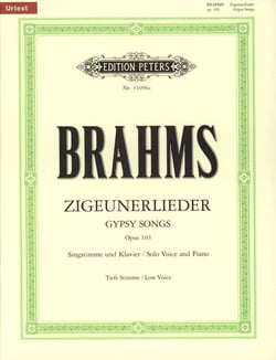 Johannes brahms : 8 zigeunerlieder op. 103. voix grave - chant piano