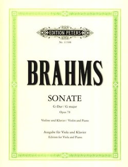 Johannes brahms : sonate en sol majeur op.78 - alto et piano