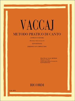 Nicola vaccai : metodo pratico di canto - soprano or tenor voice - recueil + cd