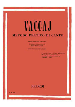 Nicola vaccai : metodo pratico di canto -  mezzo / baritone voice - recueil + cd