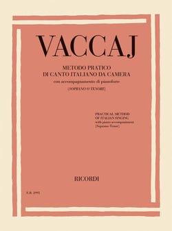 Nicola vaccai : metodo pratico di canto italiano da camera - high voice and piano