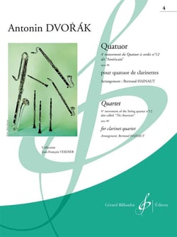QUATUOR - 4E MOUVEMENT DU QUATUOR A CORDES N°12 DIT "AMERICAIN" OPUS 96