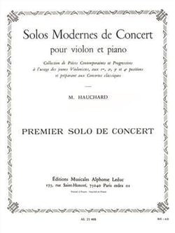 Maurice hauchard: first concert solo (violin/piano)