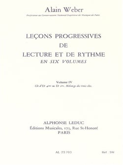 Alain weber : lecons progressives de lecture et de rythme volume 4