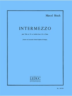 Marcel bitsch : intermezzo - tuba en ut ou saxhorn basse en si bemol et piano