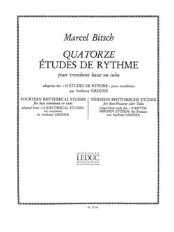Marcel bitsch : 14 etudes de rythme - trombone ou tuba
