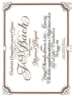 Oeuvres completes pour orgue volume 12  -  20 chorals divers (l a w), 13 chorals supplementaires, si