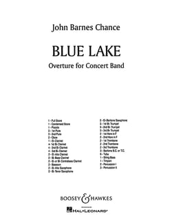 Blue lake overture concert band/harmonie-partition+parties separees