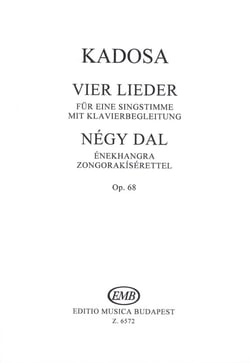 Pal kadosa  : 4 lieder nach gedichten von sac - chant et piano