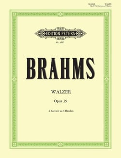 Johannes brahms : 5 waltzes from op.39 - 2 pianos
