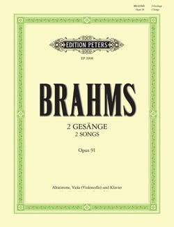 Johannes brahms - 2 songs op.91 for alto voice, viola & piano