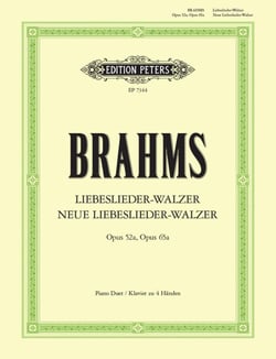Johannes brahms : liebeslieder walzer op.52a & op.65a - piano