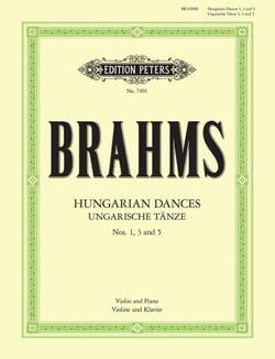 Johannes brahms  : hungarian dances nos. 1, 3 and 5 - violon et piano