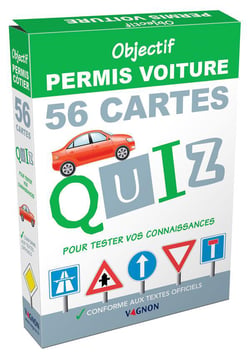 Objectif permis voiture - 56 cartes quiz pour tester vos connaissances