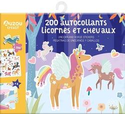 200 autocollants licornes et chevaux NED