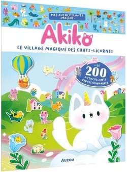 Mes autocollants malins - akiko - le village magique des chat-licornes