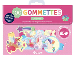 Ma pochette de 100 gommettes Licornes - qui brillent dans le noir