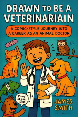 Drawn to Be a Veterinarian: A Comic-Style Journey Into a Career As an Animal Doctor - Doodle Careers