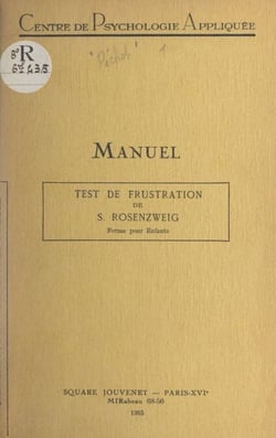 Le test de frustration de Rosenzweig - Forme pour enfants