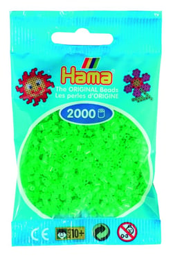 Sachet 2000 Mini perles Hama - vert néon - 50137