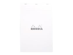 Bloc-notes - 21 x 31.5 cm - Rhodia - 160 pages petits carreaux - Blanc