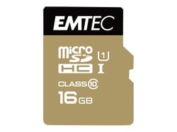 Carte mémoire micro SDHC 16Go - Class10 Gold+