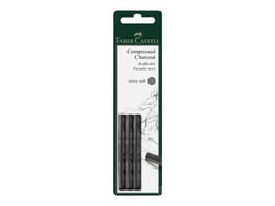Blister 3 sticks fusain reconstitués extra-tendres.