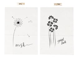 Rayher Wünsche - Sachet cadeau - blanc - pack de 2