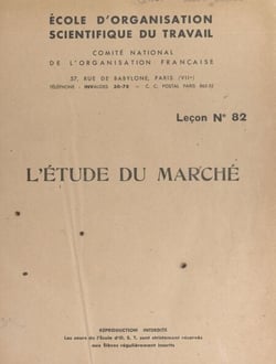 L'étude du marché - Leçon n° 82