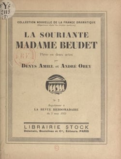 La souriante Madame Beudet - Pièce en deux actes
