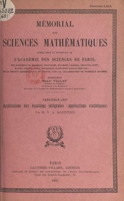 Applications des équations intégrales - Applications statistiques
