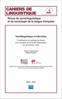 Sociolinguistique et éducation - Contributions au repérage du champ avec exemples de diversités linguistiques sur des terrains variés - 2015 - 41.2