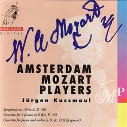 Mozart: Symphony N°19 in A, Concerto for 2 Pianos in E Flat, Concerto for piano & violin in D