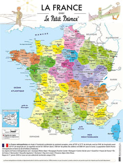 LA FRANCE AVEC LE PETIT PRINCE - POSTER