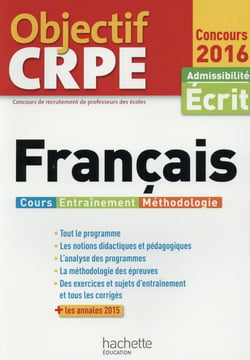 Objectif crpe - français (édition 2016)