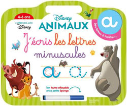 Disney animaux ardoise j'ecris les lettres minuscules (4-6 ans)