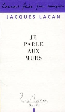 Je parle aux murs