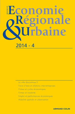 Revue d'économie régionale & urbaine (4/2014) Varia