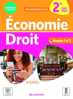 Les parcours pro : économie-droit : 2de Bac Pro - pochette élève (édition 2021)