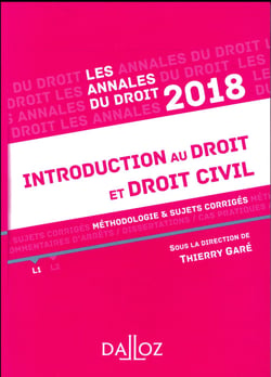 Introduction au droit et droit civil - méthodologie & sujets corrigés (édition 2018)