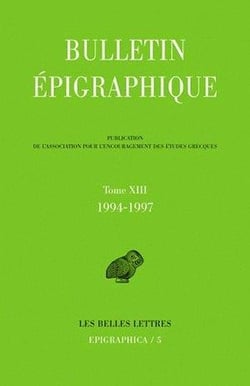 Bulletin épigraphique Tome 13 - 1994-1997
