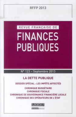 Revue française de finances publiques n.123 : septembre 2013